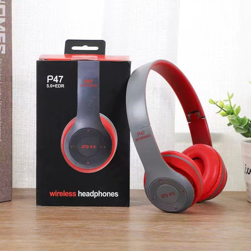 P47 Bluetooth 5.0 Wireless Headphone Foldable HIFI Stereo Bass Earphone