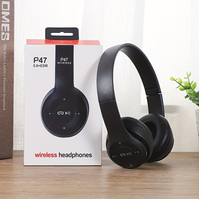 P47 Bluetooth 5.0 Wireless Headphone Foldable HIFI Stereo Bass Earphone